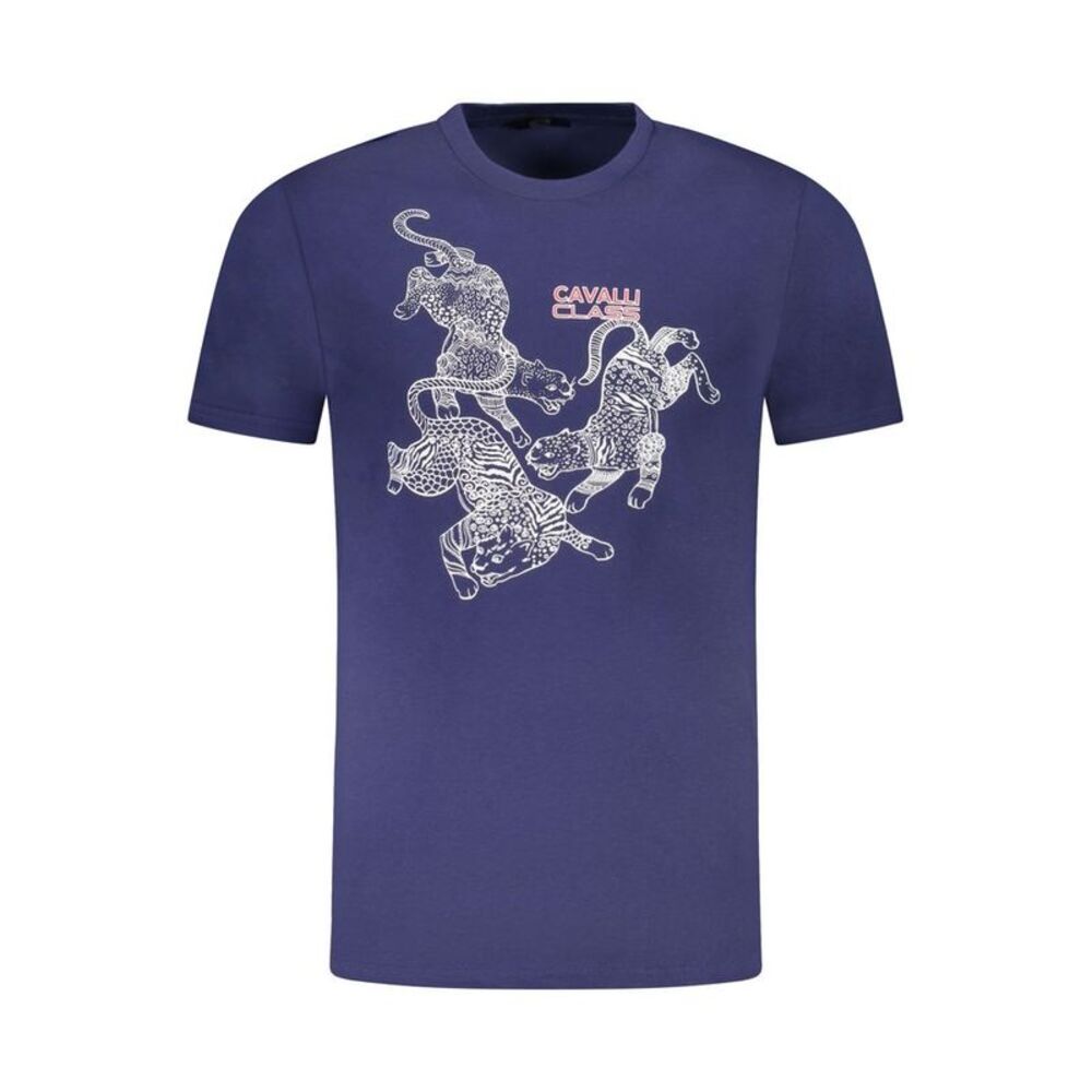 Cavalli Class Blu Cotton Men Men's T-Shirt